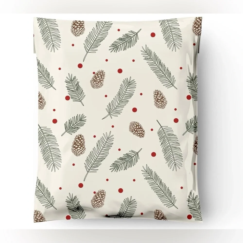 Christmas Pinecone 20 poly mailers size 10 x 13
